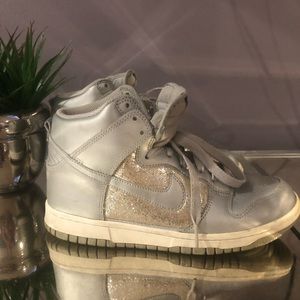 Silver & Glitter Nike Dunks